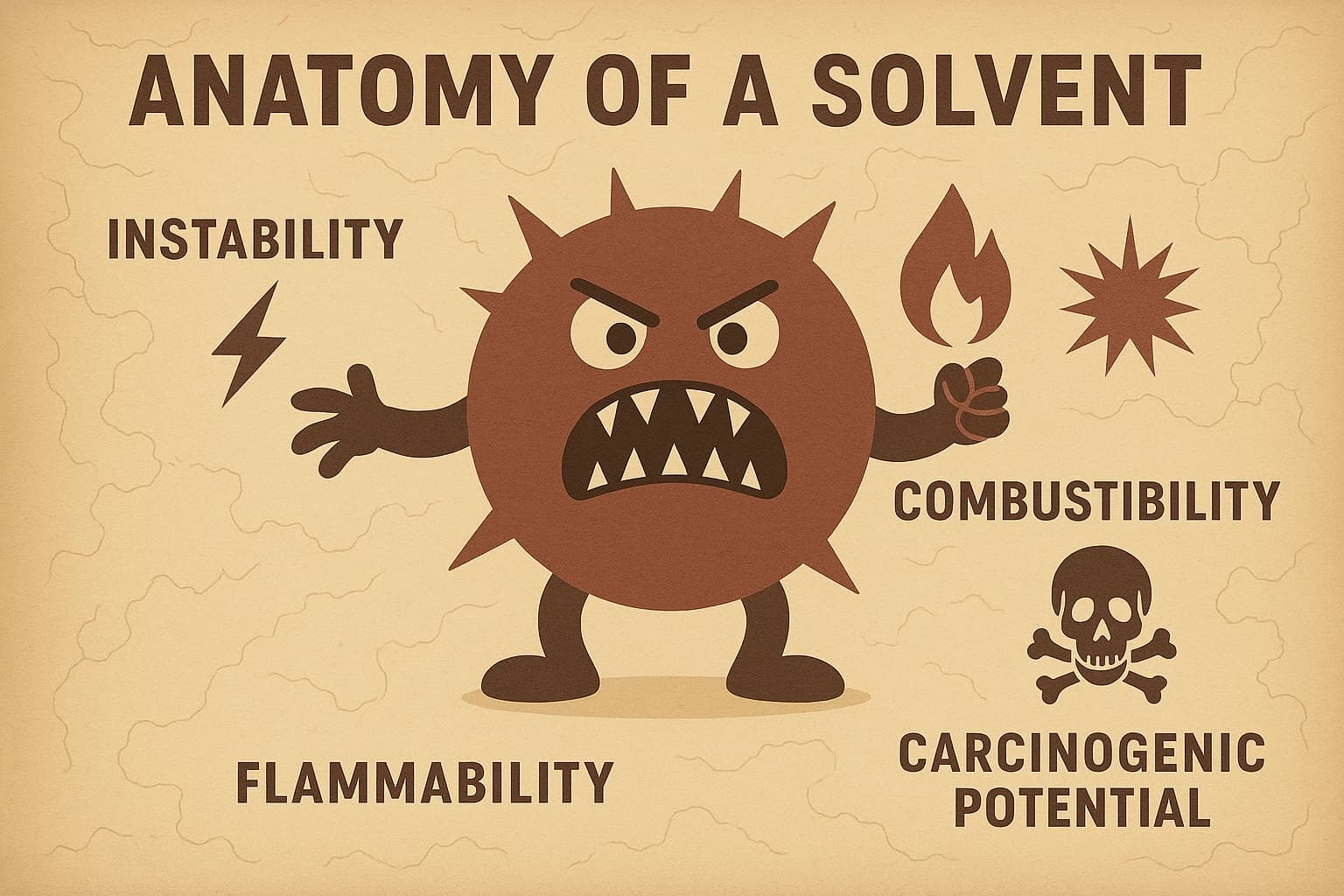 Molecular structure of solvents